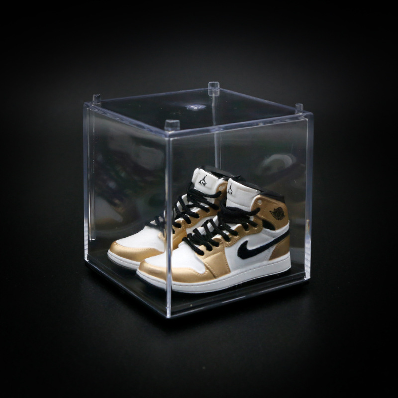 AJ zapatos de baloncesto zapatos de moda mini modelo tridimensional dedo del pie rojo y negro decoración del coche decoración de la torta modelo de zapato hecho a mano