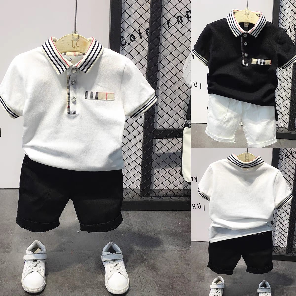 夏款童套装男童韩版短袖短裤两件套装宝宝中小童装地摊货源