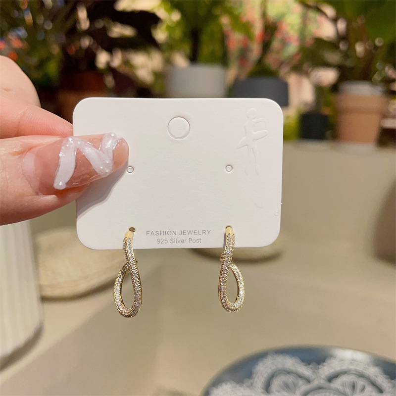 Fashionable trend geometric small cute sophisticated earrings with…
