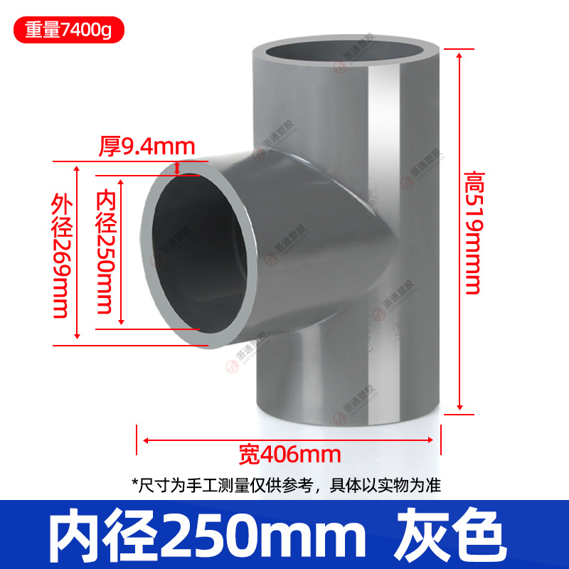 250给水三通【灰色】2个/箱