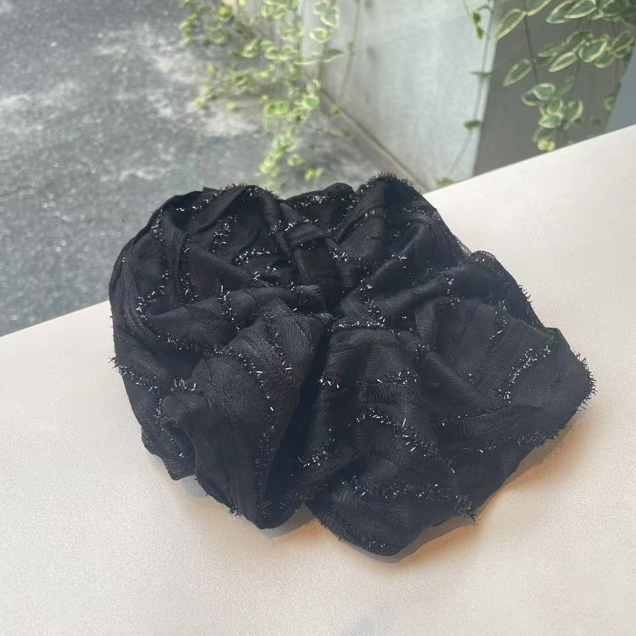 Exquisiter Koreanischer Spitzen-scrunchie Edles Haargummi Elegant_voghion.com