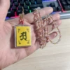 Transparent red bead chain + plastic Shurangama mantra