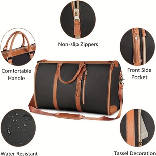 Capacious suit, travel bag for leisure, universal shoulder bag, handheld storage system for traveling, (Physicals), city style