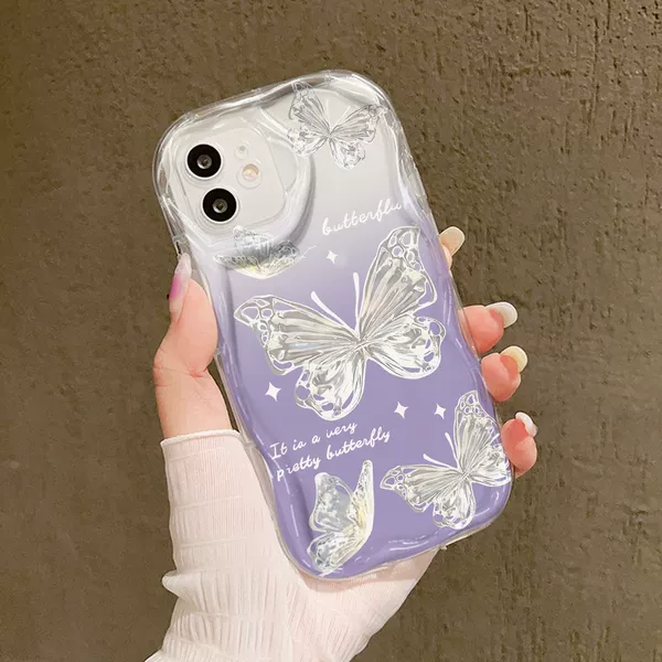 Purple flash powder butterfly-transparent and precise hole