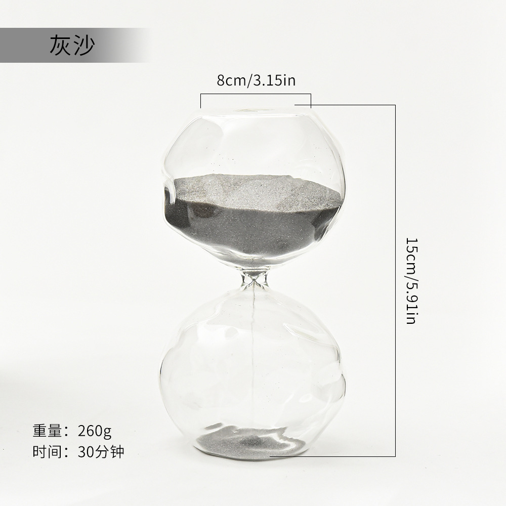 Nórdico hogar reloj de arena de vidrio de forma especial temporizador 30 minutos arte reloj de arena creativo regalos fábrica de decoración para el hogar
