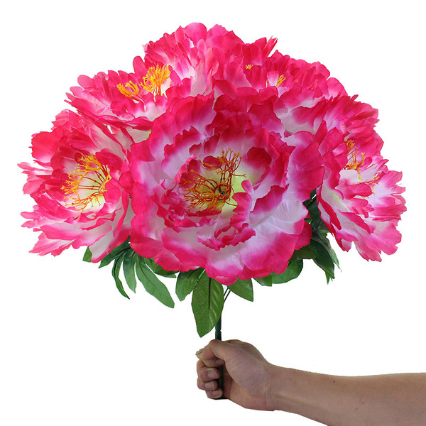 Simulated large peony bouquet 13 heads of silk flowers Qingming…