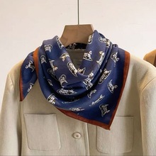 新款经典碎花复古气质手感70方巾围巾