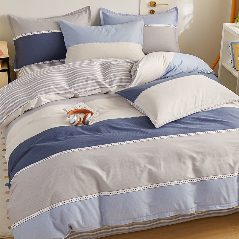 [Ligero y transpirable] funda de edredón de algodón de una sola pieza dormitorio de estudiantes individual 150x200 funda de edredón 180x220 plus