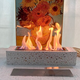 Amazon Hot Selling Desktop Alcohol Fireplace Strip Square Heating Furnace Indoor Outdoor Cement Decoration