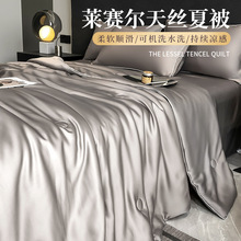欧式高端莱赛尔天丝夏凉被凉感夏被四件套可机水洗空调被被子被芯