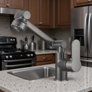 Lucky Cat Household Plastic Multifunctional Hot and Cold Swivel Faucet for Bathroom, Kitchen, Sink, Balcony