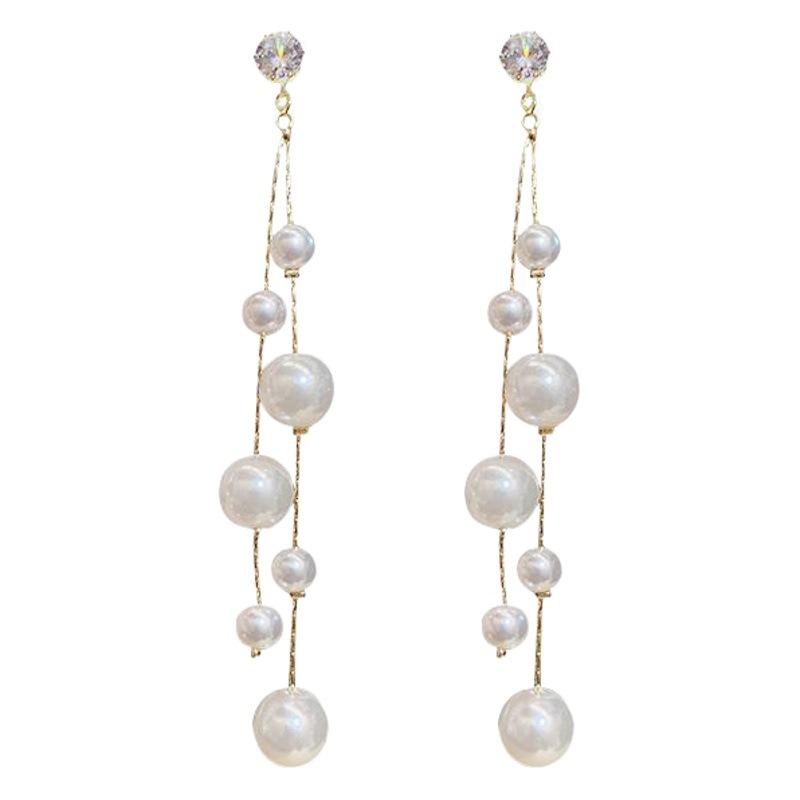 Japanese and Korean New Earrings 2022 Long Tassel Earrings Simple Elegant Fashion Earrings Earrings