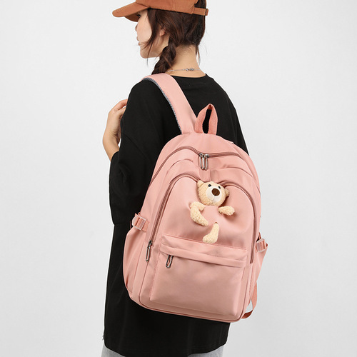Wholesale new ins student backpack, female college simple large capacity school bag, versatile Japanese and Korean junior and high school backpack