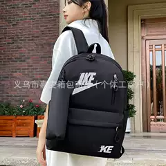 Cross-Border New Student Bag Solid Color Backpack Middle School Student Bag Simple Large Capacity Sports Backpack Painting Bag