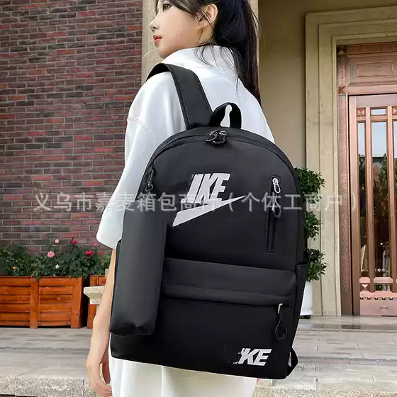 Cross-Border New Student Bag Solid Color Backpack Middle School Student Bag Simple Large Capacity Sports Backpack Painting Bag