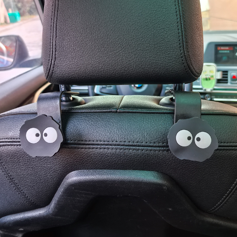 Gancho para coche, respaldo del asiento interior del coche, asiento trasero multifuncional creativo, interior del coche, dibujos animados, suministros lindos, almacenamiento