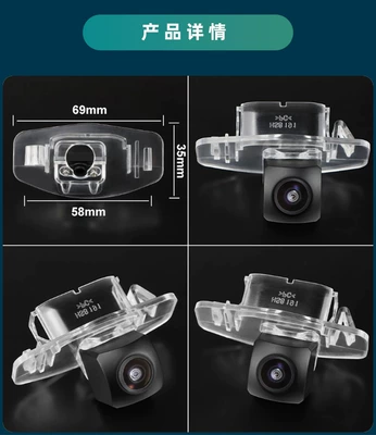 Vehicle camera — Hd Night Vision - ahd720pcvbs-optional-black-fisheye-large-angle-lens-honda-city-civic-crider