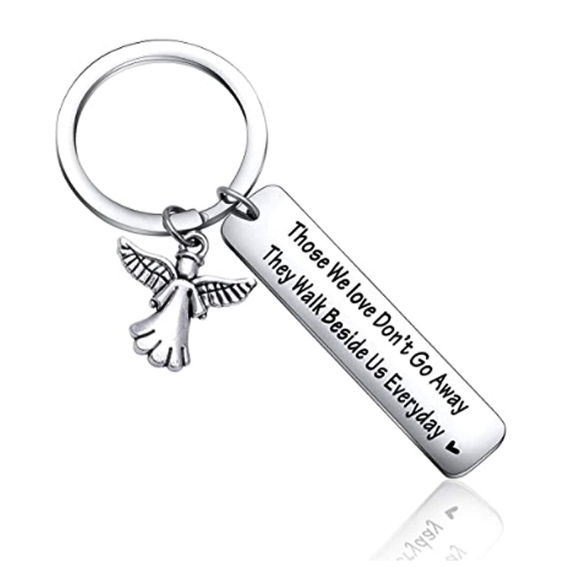 fashion simple pendant simple stainless steel keychain