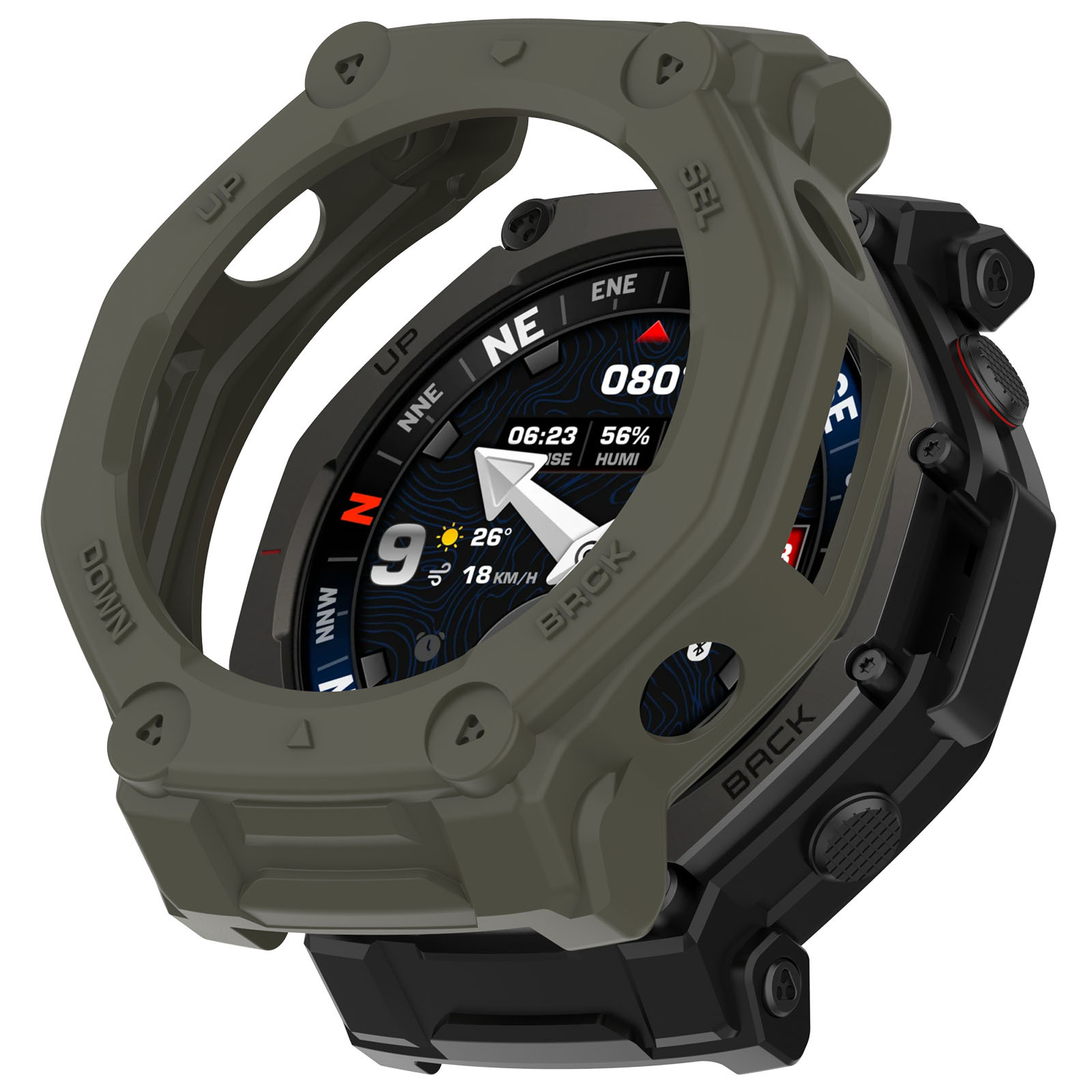 Suitable for Huami Amazfit T-REX3pro watch integrated protective case Yuewo A2443 armor hollow watch case 3