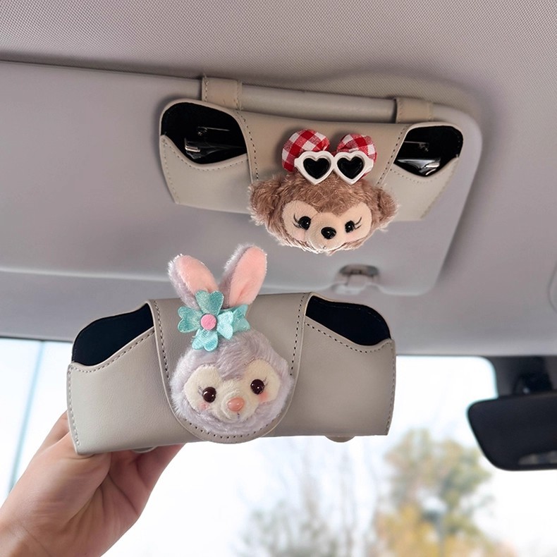 Multifunctional Car Glasses Holder Car Glasses Holder Leather Car Sun Visor Storage Box Car Sunglasses Holder Card Holder