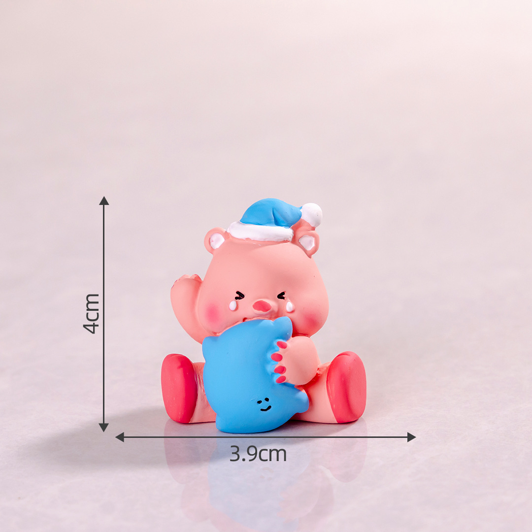 Micro paisaje creativo lindos Dolphin capibara muñeca caja ciega accesorios decoraciones accesorios de escritorio para automóviles