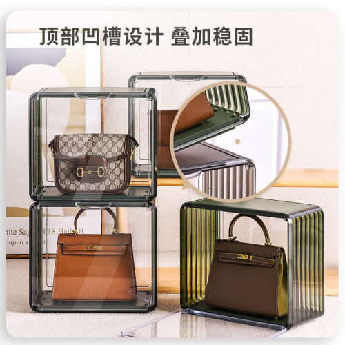 Bubble Mart bag storage box, acrylic stacking doll display stand, transparent figure dustproof box