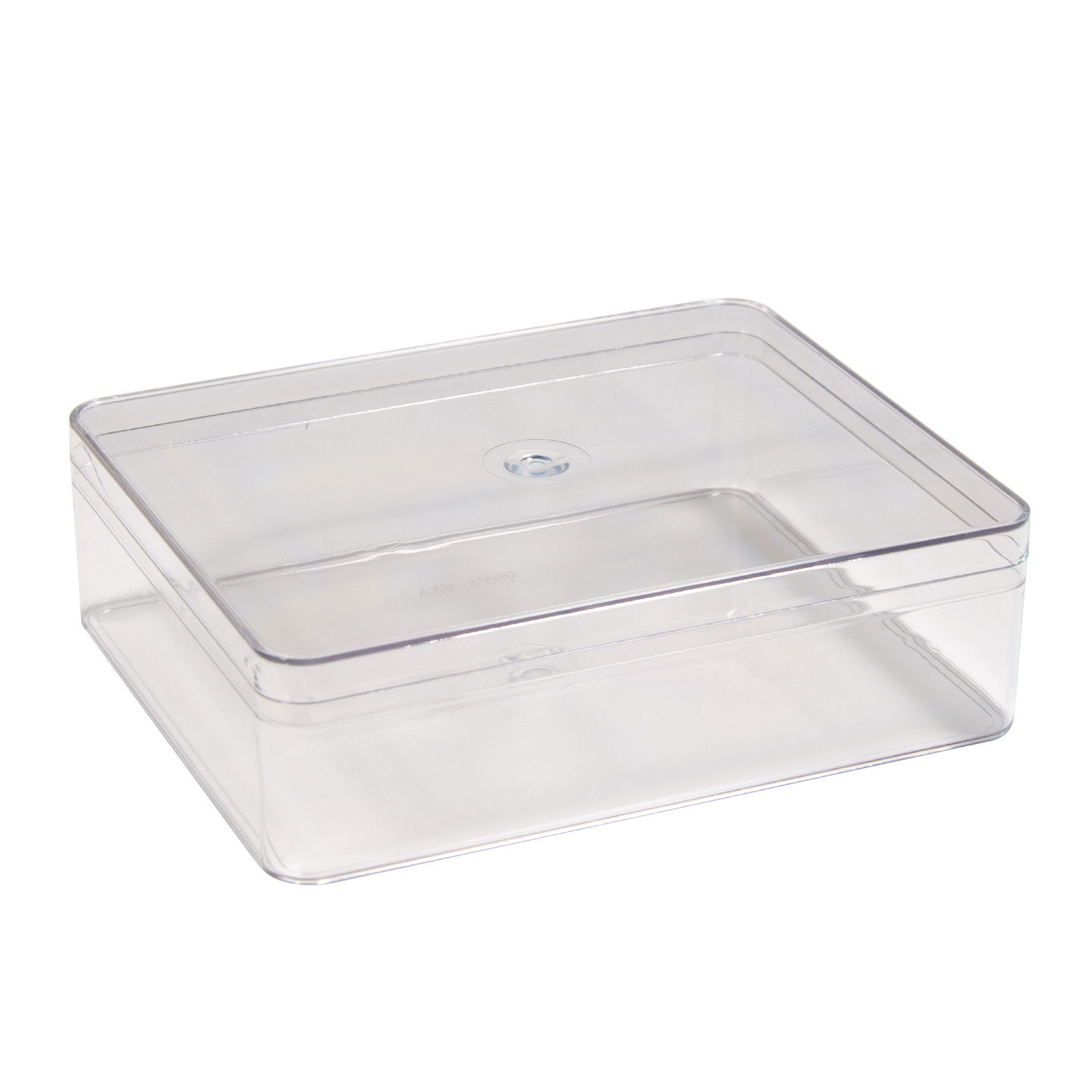Caja de embalaje anti-caída 16 cm de panadería para bocadillos caja de galletas de plástico transparente rectangular con cubierta