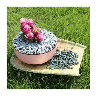 Gravel fish tank, black landscaping, sand and stone decorative flower pots, succulent cover, white stone rice, large pebbles paved yard