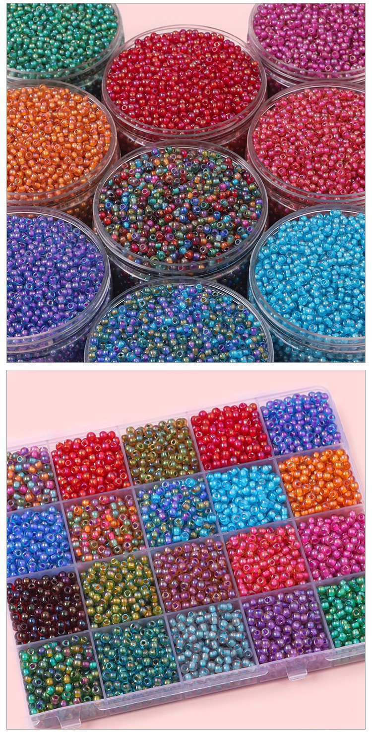1 Set Diameter 4mm Hole 1~1.9mm Glass Ball Beads display picture 2