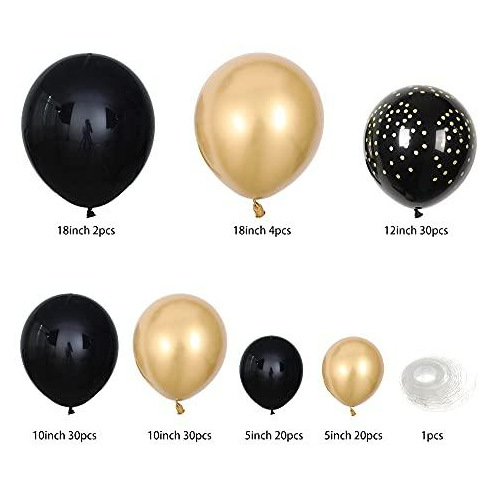Hot sale Amazon black gold balloon birthday party celebration graduation Bachelor wedding baby shower anniversary