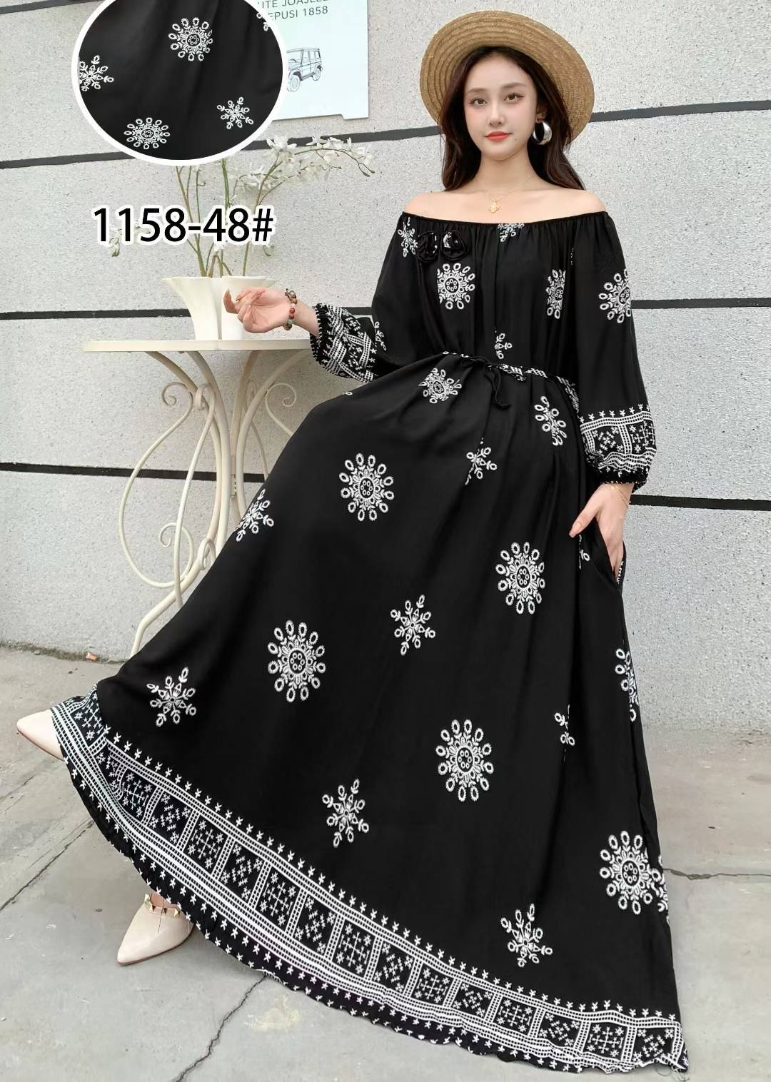 Ropa de mujer de talla grande transfronteriza europea y americana, vestido informal de algodón largo hasta la rodilla, holgado y cómodo, para verano, ropa de maternidad.