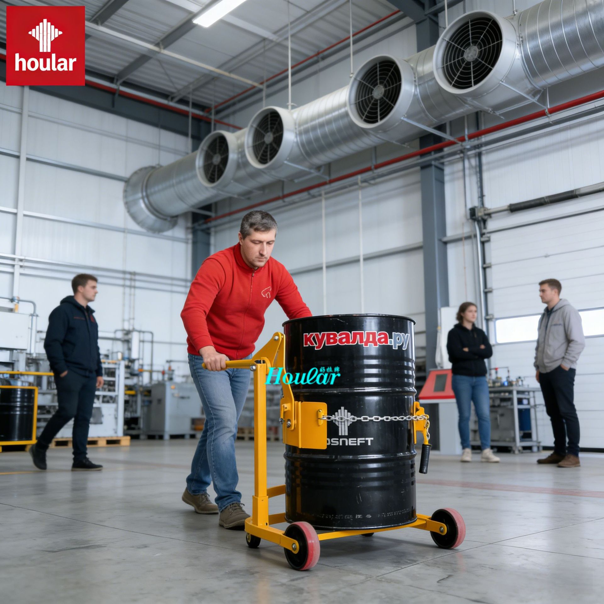 机械式HD80手动倾斜式油桶车可翻转油桶搬运车手摇油桶车