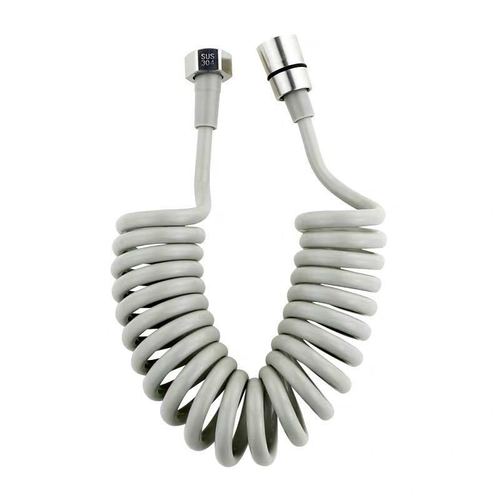 Bedroom spray gun telephone line telescopic hose water pipe leak-proof shower head large flow PU gray explosion-proof pipe