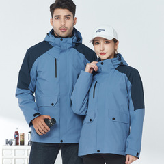 Autumn/Winter Insulated Waterproof Down Jacket Manufacturer Wholesale Thick Coral Fleece Lining Unisex Outdoor Hiking Workwear