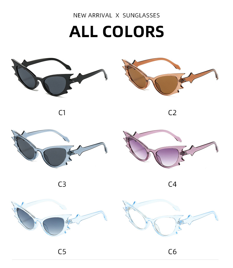 50g Weight Full Frame Glasses Structure Sunglasses Classification PC, UV400 Protection Lens Material Special-Shaped Mirror Glasses Style Outdoor, Party Occasion Geometric Pattern All Seasons Season Women's Gender Novelty, Streetwear Style Novelty Streetwear Geometric PC UV400 Protection Special-Shaped Mirror Full Frame Women's Sunglasses 8