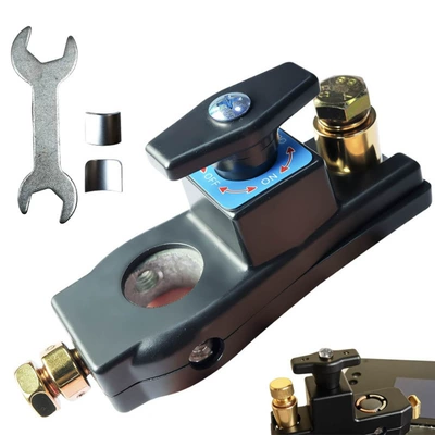Car Battery Power-Off Switch Manual Automatic Power-Off Device Anti-Loss Leakage Protector with Small Wrench Switch (Car on the line of fire) - new-power-off-switch-universal-pure-copper-english-version-plus-a-small-wrench