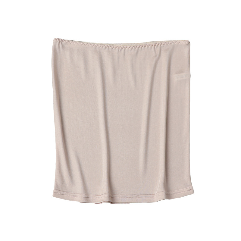 Knitted Silk Basic Solid Color Base Ultra-Short Skirt Mulberry Silk Comfortable Breathable Anti-Lights Triple Skirt