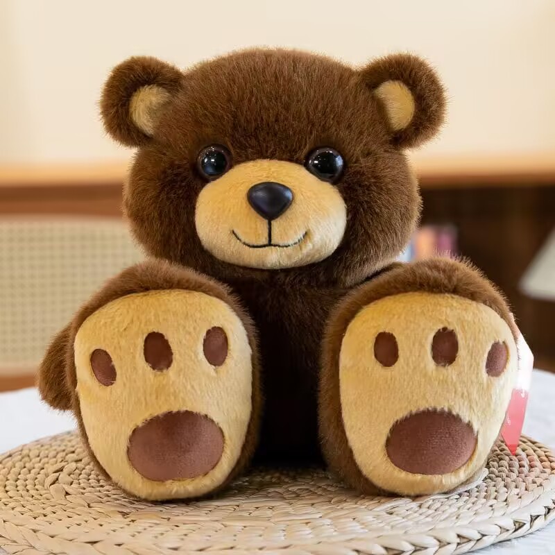 Muñeca de animal de patas grandes original lindo panda koala zorro mapache muñeca de peluche muñeca de confort al por mayor