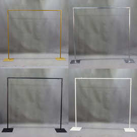 新款婚庆铁艺户外道具背景架子方形拱门婚礼舞台布置装饰花墙架子