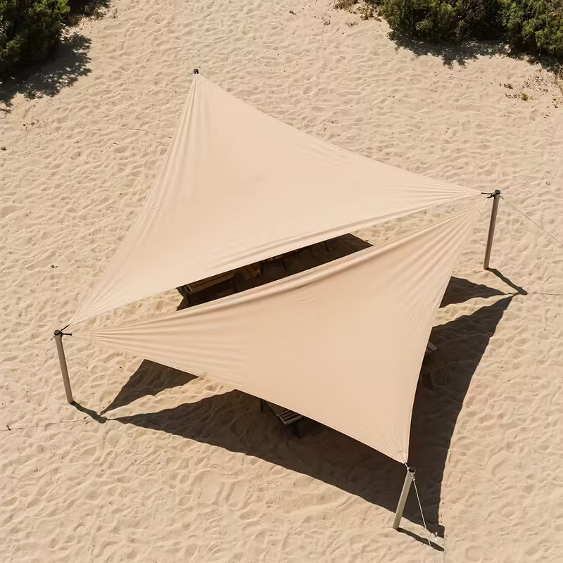 Xiyin Temu Cross-Border Outdoor Canopy in Stock, Rectangular Sunshade Sail, 420D Oxford Cloth Sunshade Sail, Triangular Shape