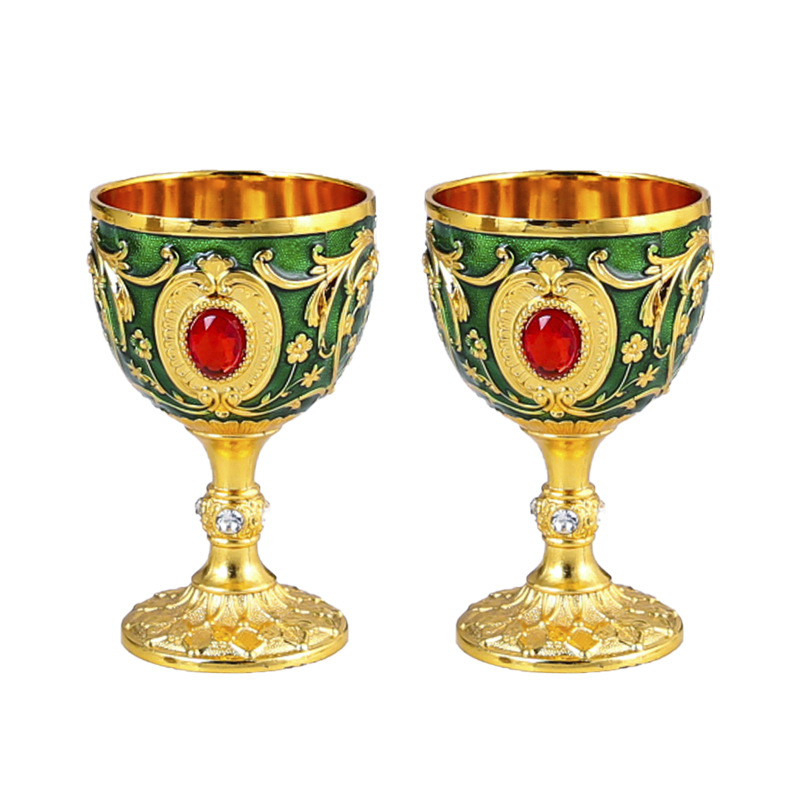Copa de Venta caliente transfronteriza Copa de oro vino banquete pequeña copa de vino té suministro de agua taza de agua bendita taza de vino Decoración