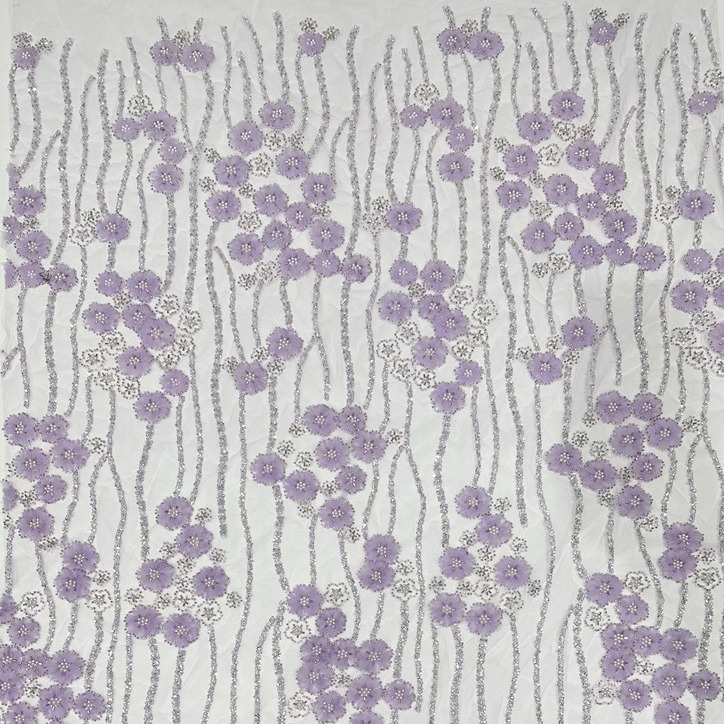 Fabricante de bordado de tela de encaje bordado primavera y verano falda de hadas chaqueta vestido tela de ropa
