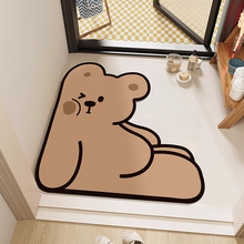 卡通靠背小动物浴室地垫洗手间门口防滑耐磨吸水速干硅藻泥地垫