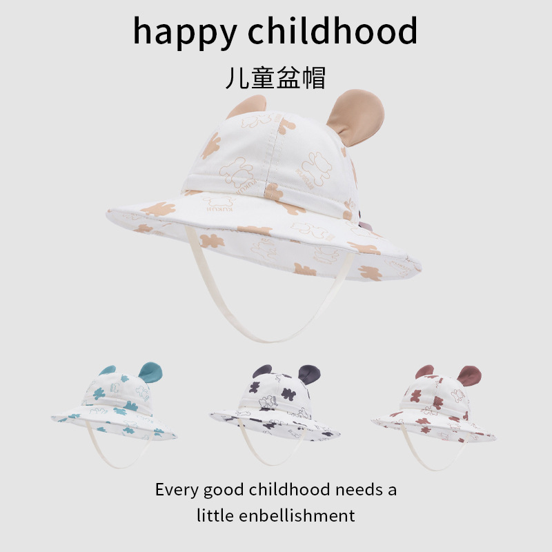 Sombrero de bebé primavera y otoño para bebés, sombrero de pescador, sombrero de protección solar, gorra de gran borde delgada y transpirable para hombres y mujeres