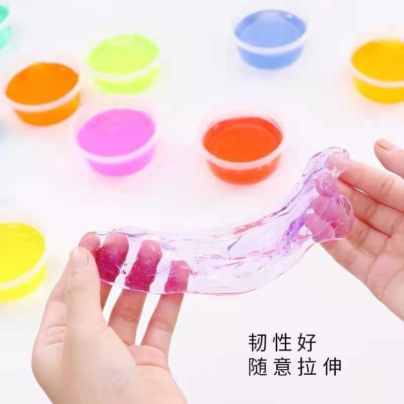 Crystal Mud wholesale Blistering make Material Science Slim transparent Colored mud Clay Toys diy Plasticine clay
