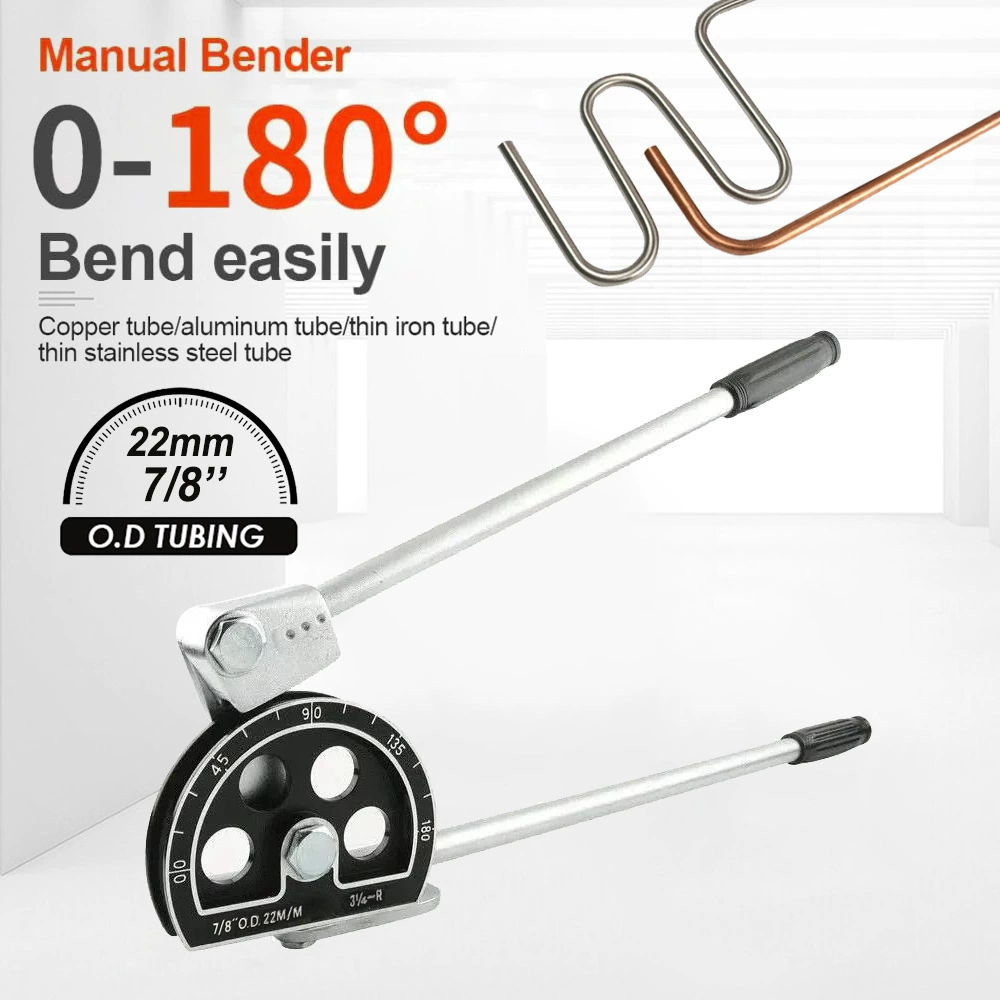 Трубогиб рычажного типа 7/8 дюйма, 22 мм, гибкая медная труба, алюминиевая труба, тонкостенная труба из нержавеющей стали, ручной инструмент для гибки труб