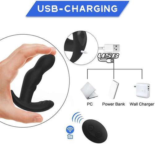 Rotating anal plug wireless remote control prostate massager anal vibration masturbator adult sex products wholesale