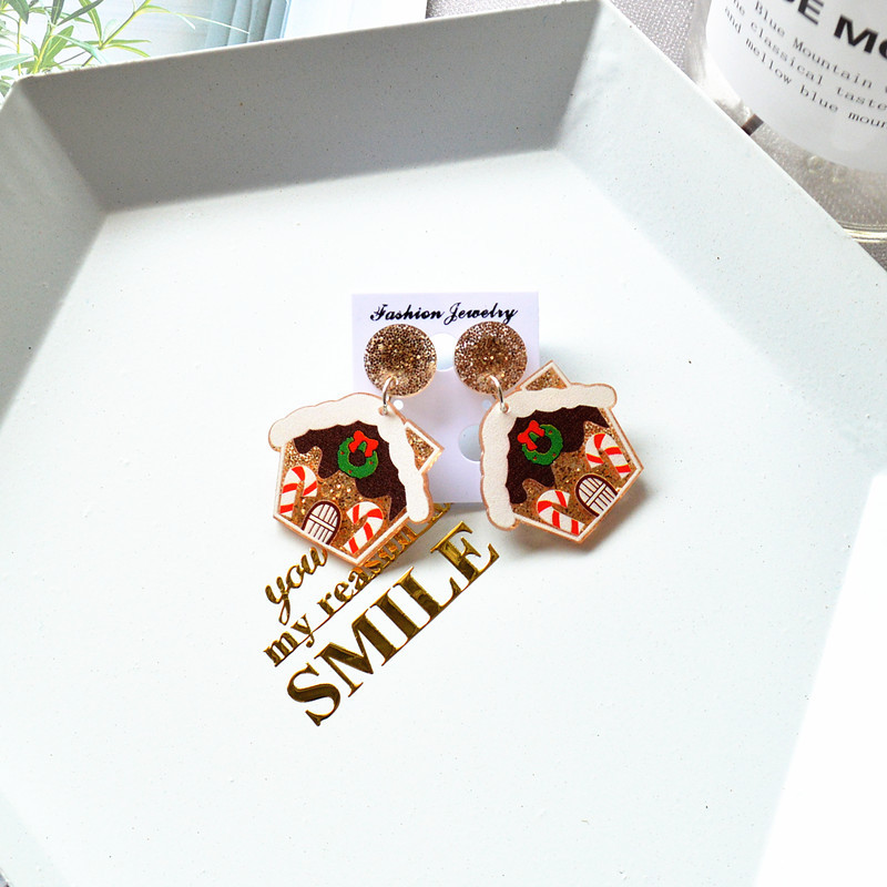 Women'S Gender 1 Pair Christmas Cartoon Arylic Drop Earrings