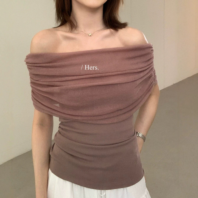 A Spoonful of Sweetness【Hers】Korean Style~I Love This Layered Off-Shoulder Top for Women, Summer 2026 08218 A Spoonful of Sweetness【Hers】Korean Style~I Love This Layered Off-Shoulder Top for Women, Summer 2026 08218