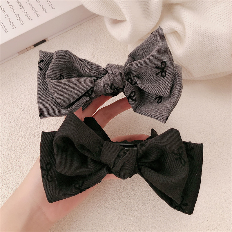 Clip de cabello de alta sensibilidad tela clip de arco tocado de cabeza de mujer clip de agarre de cabello de tiburón de tamaño grande clip de cabello